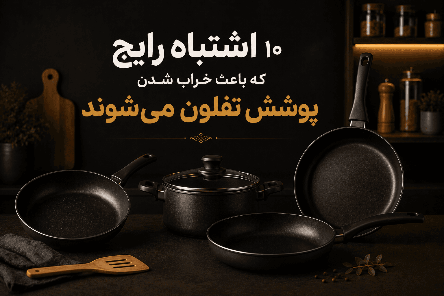 ۱۰ اشتباه رایج که باعث خراب شدن پوشش تفلون می‌شوند؛ از استفاده از کفگیر فلزی تا شستن ظرف داغ با آب سرد. راهنمای کامل افزایش عمر قابلمه و تابه‌های تفلون.