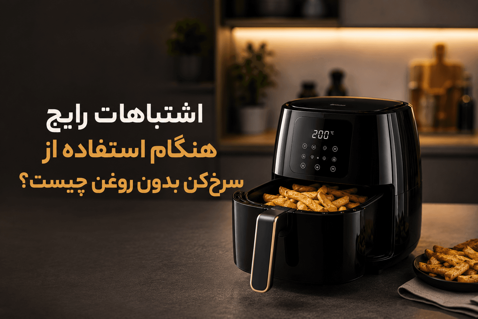 اشتباهات رایج هنگام استفاده از سرخکن بدون روغن چیست؟ راهنمای کامل استفاده صحیح از ایرفرایر، افزایش کیفیت پخت، ترد شدن غذا و جلوگیری از سوختن یا خام ماندن مواد غذایی.